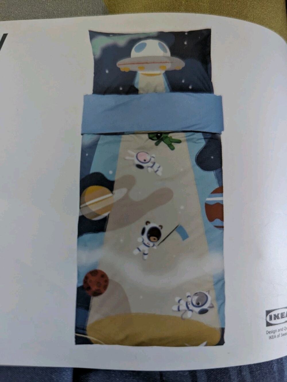 IKEA AFTONSPARV Duvet Cover Pillowcase Space Blue Twin 805.540.44-NEW
